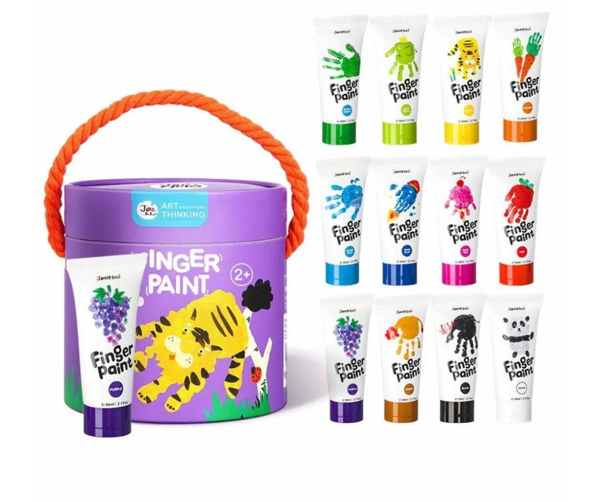 Cubo de Pintura de Dedos 12 Colores