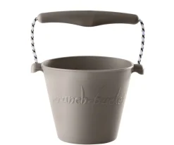 Cubo de Playa de Silicona Gris