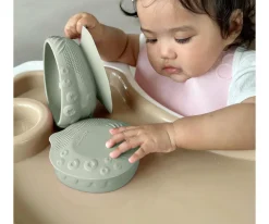 Cuenco de Silicona con Tapa y Ventosa Sage