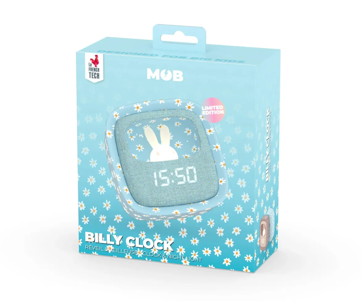 Despertador y Luz Nocturna Billy Light Blue Flower