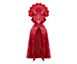 Disfraz Capa Triceratops Hooded Rojo 4-5 años