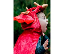 Disfraz Capa Triceratops Hooded Rojo 4-5 años