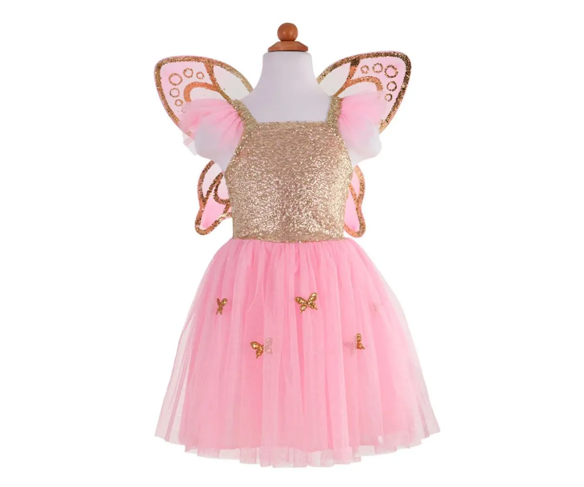 Disfraz Mariposa Dorado con Alas 5-7Años