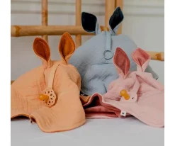 Doudou Kangaroo BIBS Cornflower