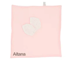 Doudou Rainbow Dots Rosa Personalizable