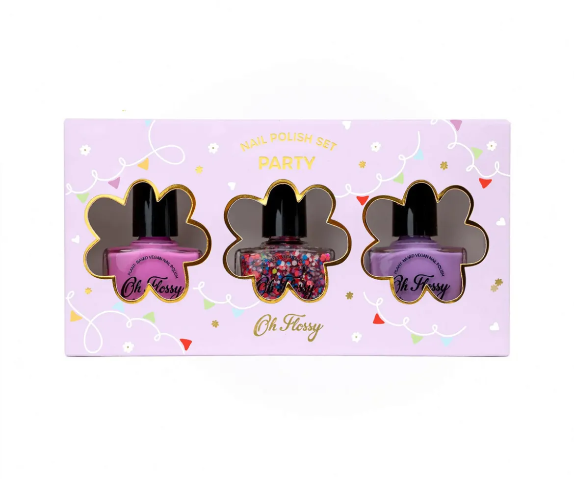 3 Esmaltes de Uñas Oh Flossy Party