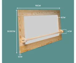 Espejo Montessori Grande con Barra de Madera