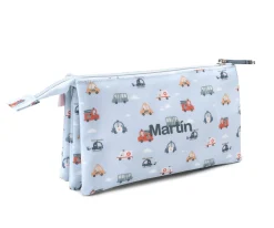 Estuche 3 Compartimentos City Cars Personalizable