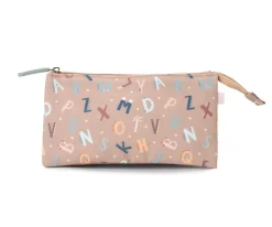 Estuche 3 Compartimentos Funny Letters Personalizable