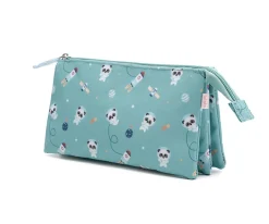 Estuche 3 Compartimentos Pandas in Space Personalizable