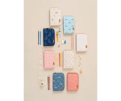 Estuche de Cremallera con Complementos Mariposas