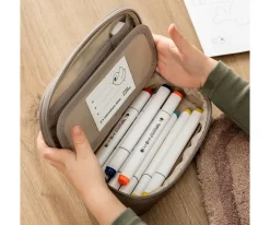 Estuche Escolar 2 Compartimentos Tiny Trails Green