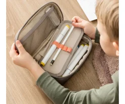 Estuche Escolar 2 Compartimentos Tiny Trails Sand