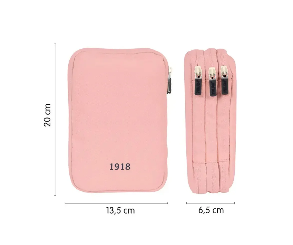 Estuche Plumier 3 Pisos con Material Escolar Rosa MILAN 430 since 1918