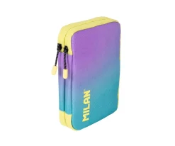 Estuche Plumier 2 Pisos con Material Escolar Sunset Turquesa