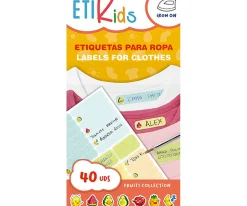 40 Etiquetas para Ropa "Escribe tu Texto" Frutas