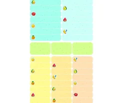 40 Etiquetas para Ropa "Escribe tu Texto" Frutas