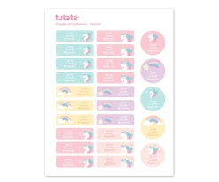 25 Etiquetas para Ropa Unicornio