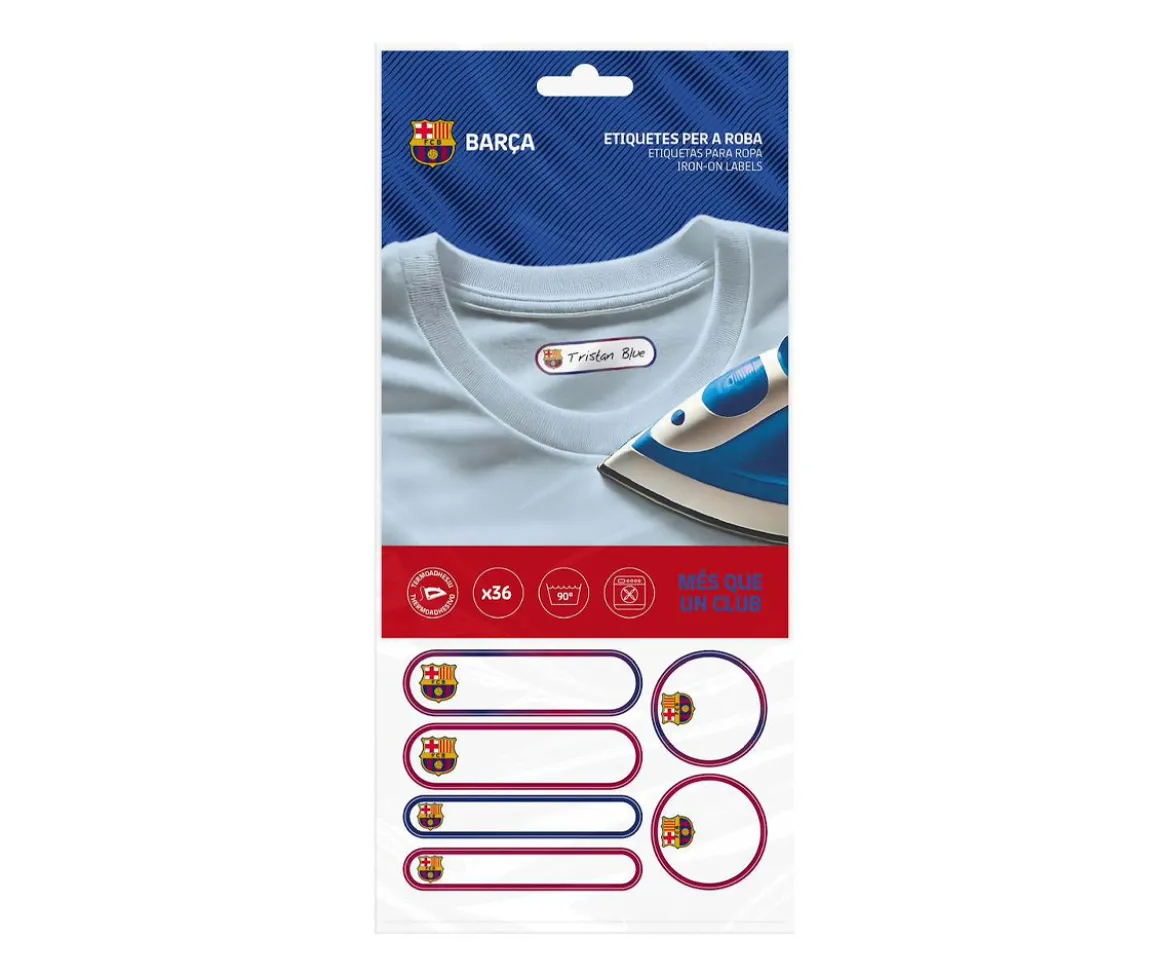 Etiquetas Termoadhesivas FC. Barcelona para Ropa