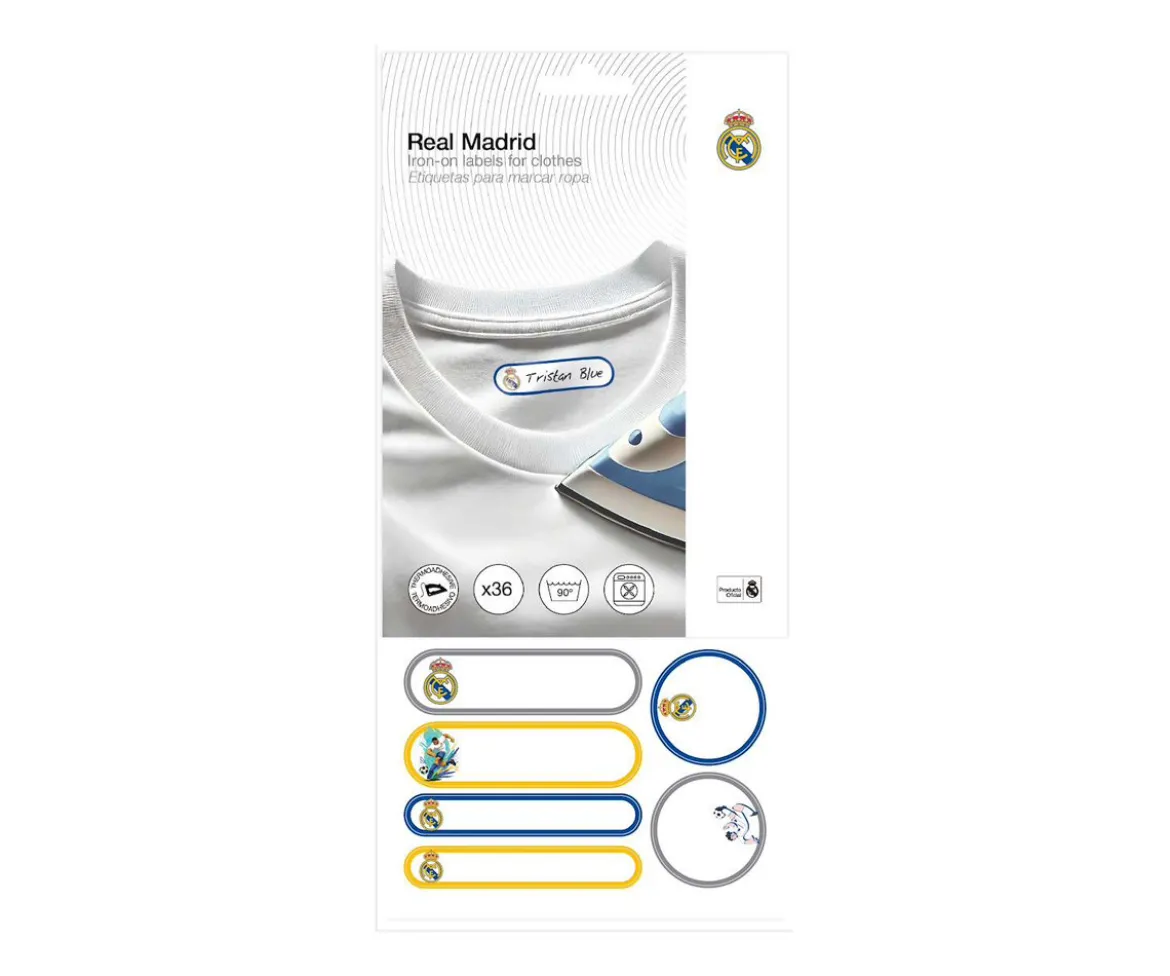 Etiquetas Termoadhesivas Real Madrid para Ropa