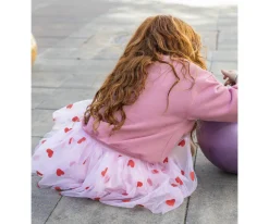 Falda Corazones Rosa Corta