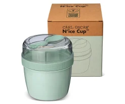 Fiambrera Snack N'ice Cup con Disco Refrigerante Green
