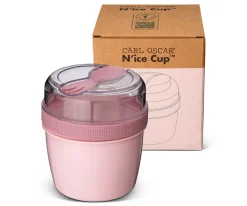 Fiambrera Snack N'ice Cup con Disco Refrigerante Pink