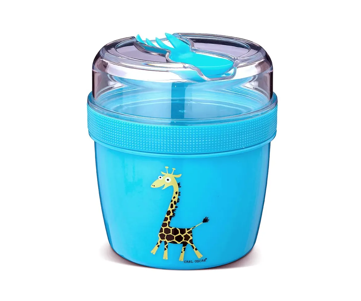 Fiambrera Snack N'ice Cup L Jirafa Turquesa