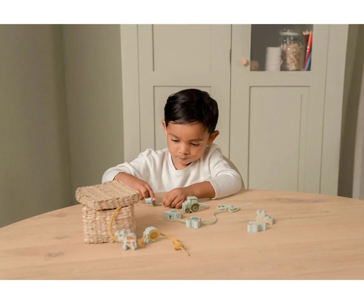Figuras de Madera para Enlazar Cordones Little Farm