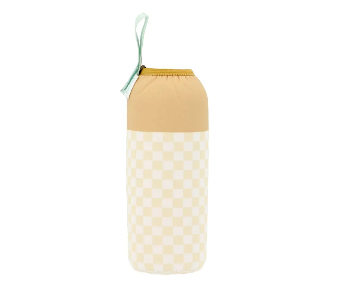 Funda Neopreno Stripes Yellow Chess 750ml