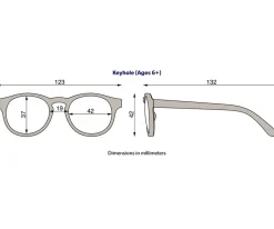 Gafas de Sol Flexibles Keyhole (+6 años) Polarizadas Jet Black