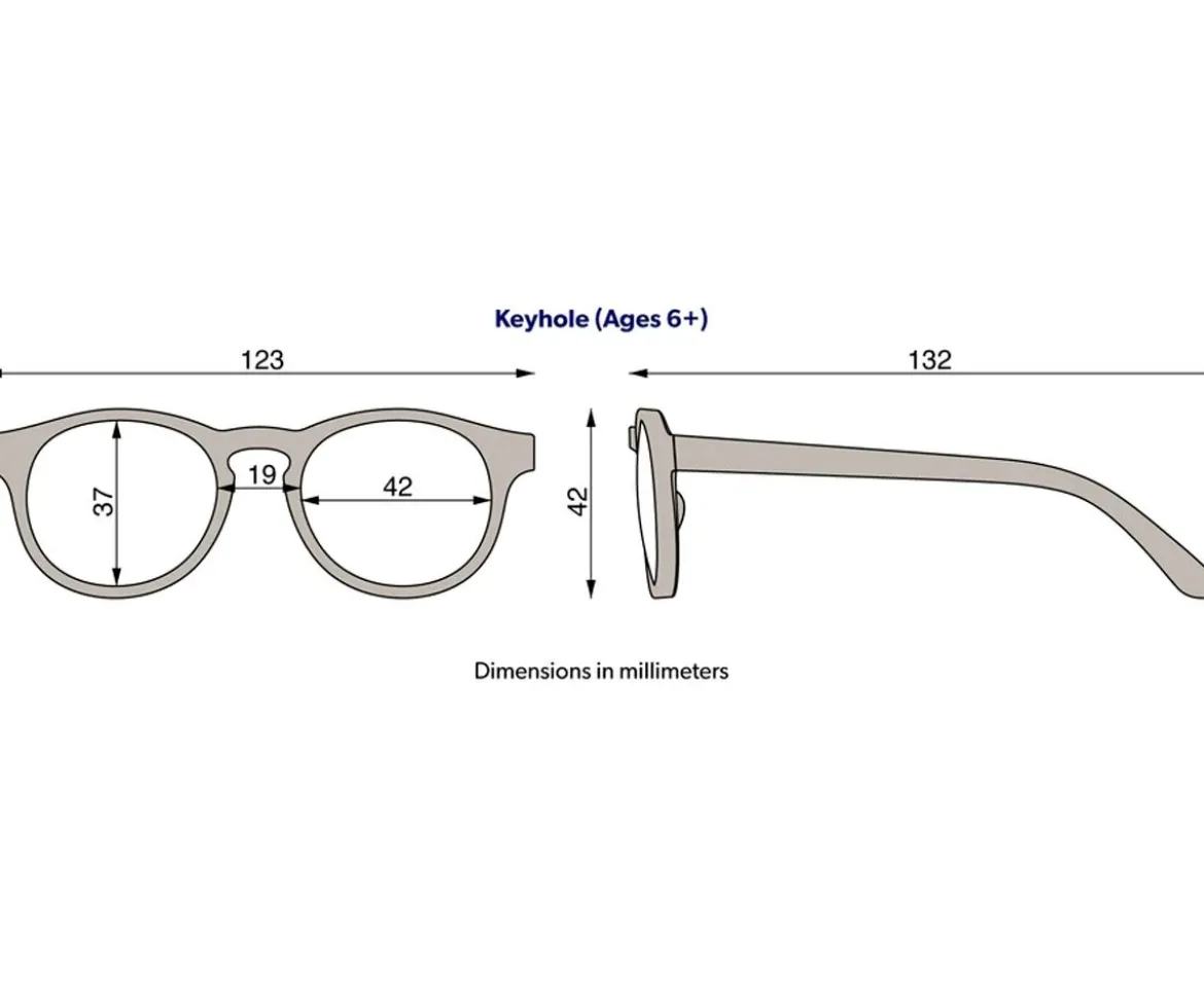 Gafas de Sol Flexibles Keyhole (+6 años) Polarizadas Jet Black