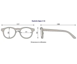 Gafas de Sol Flexibles Keyhole (3-5años) Smoke Lenses Jet Black