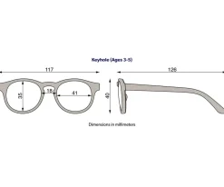 Gafas de Sol Flexibles Keyhole (3-5 años) Sweet Cream
