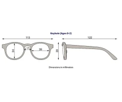 Gafas de Sol Flexibles Keyhole (0-24meses) Smoke Lenses Jet Black