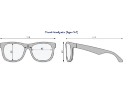 Gafas de Sol Flexibles Navigators (3-5 años) Jet Black Smoke Lenses