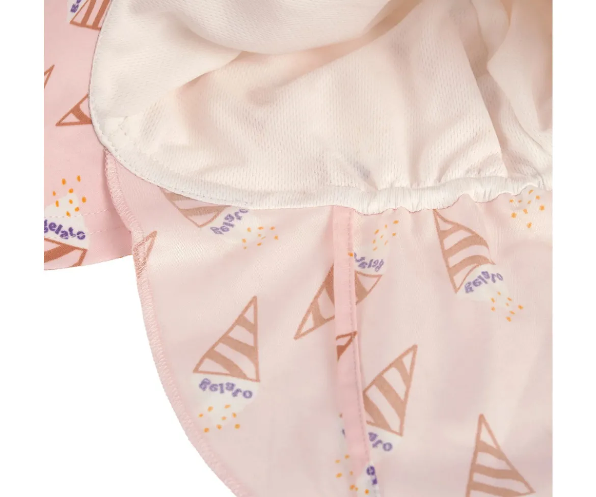 Gorrito de Playa Flap con Protección Solar Ice Cream Pale Pink