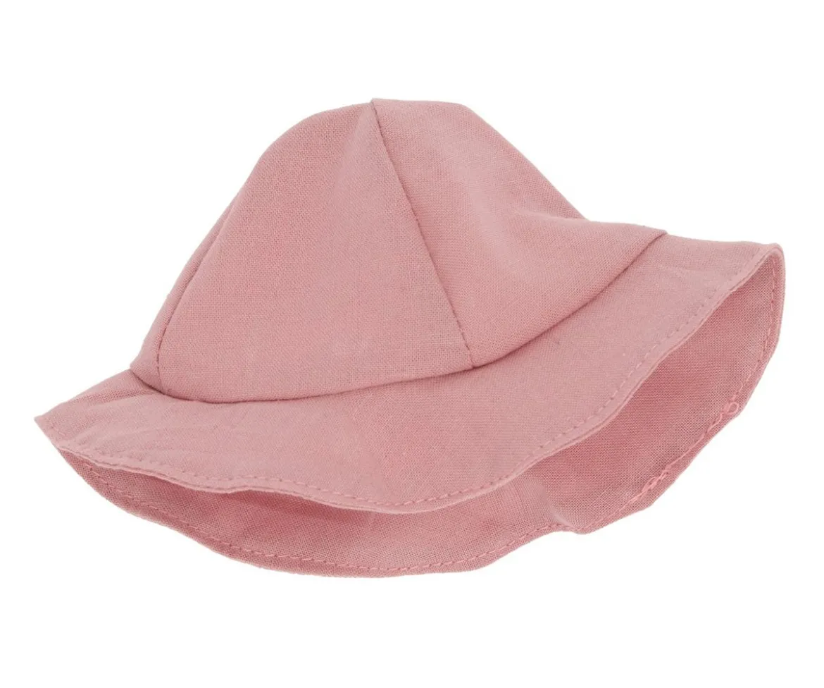 Gorro Pescador Popelín Rosa Palo para Muñeco Soft
