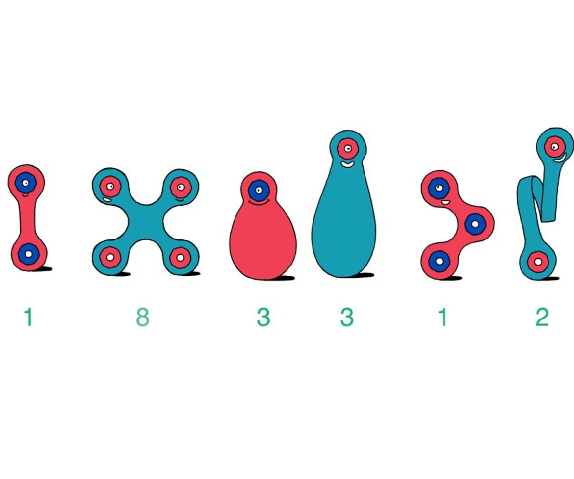 Itsy Pack - Flamingo / Turquoise 18 Piezas