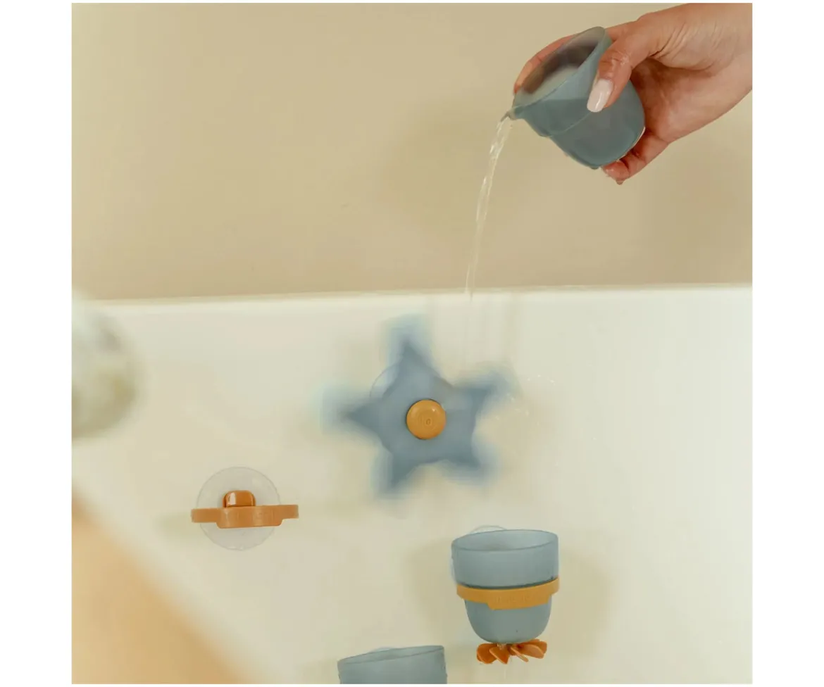 Juego de Baño Tazas y Estrella Azul