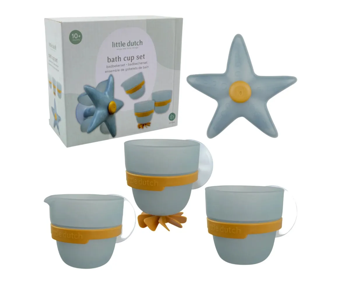Juego de Baño Tazas y Estrella Azul