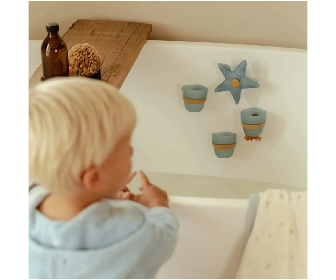 Juego de Baño Tazas y Estrella Azul