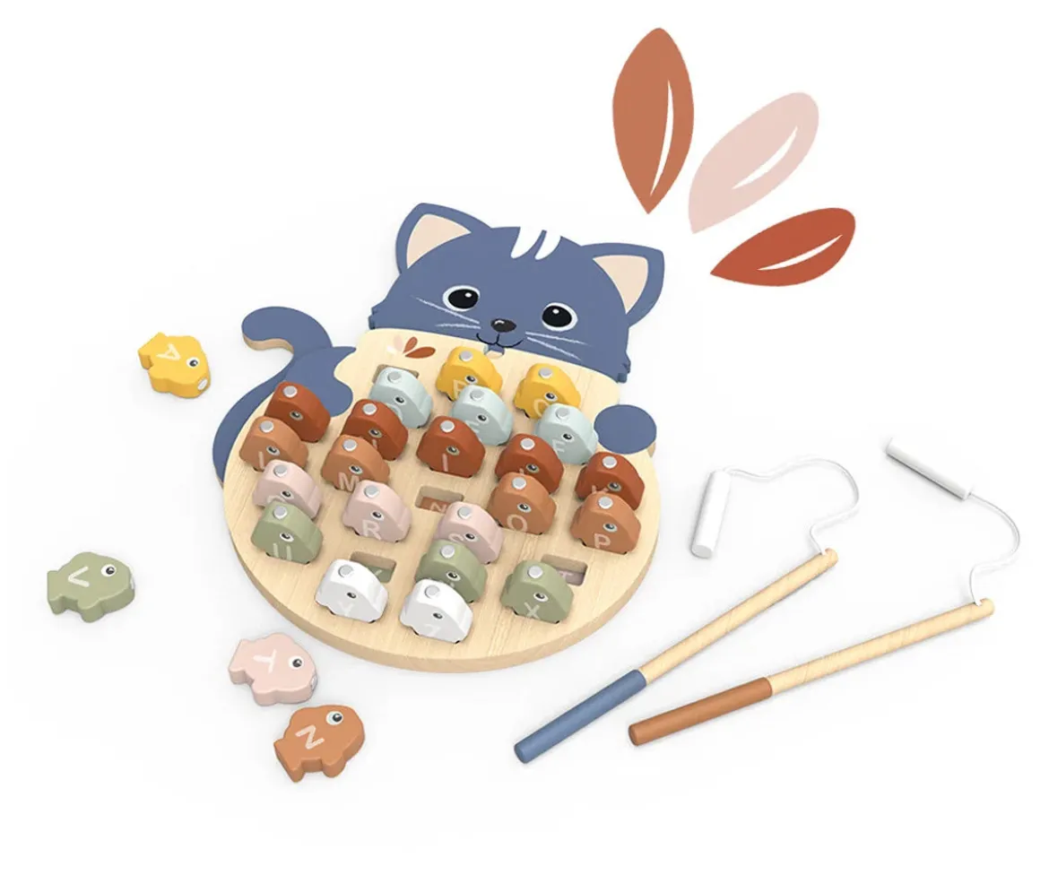 Juego de Pesca de Madera Alphabet