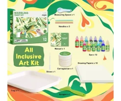 Kit de Pintura Marmoleada 12 Colores