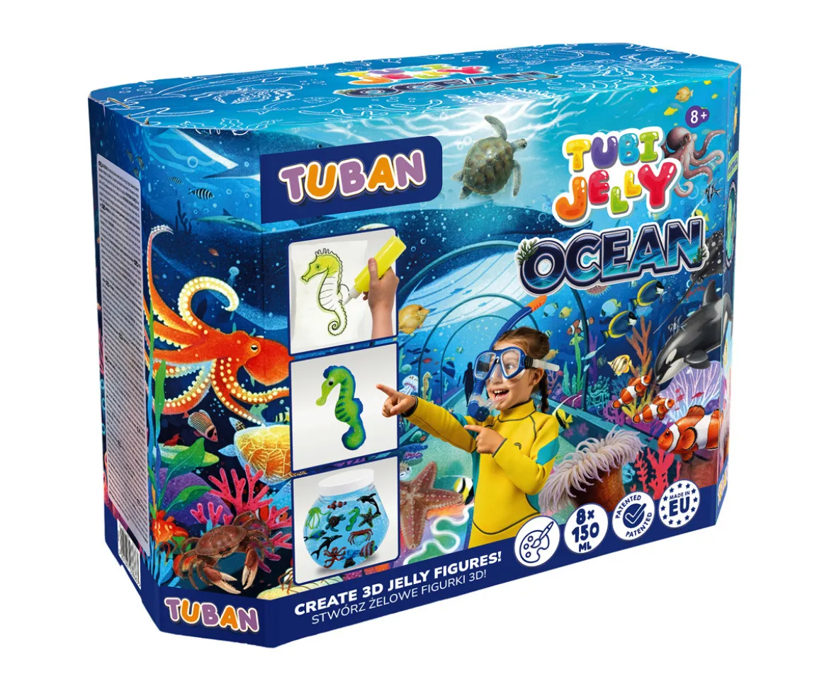 Kit Tubi Jelly Ocean con 8 Colores y Acuario Grande