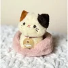 Les Minis Kanaï Gato de Peluche Kimi con Collar y Cesta de Piel Sintética
