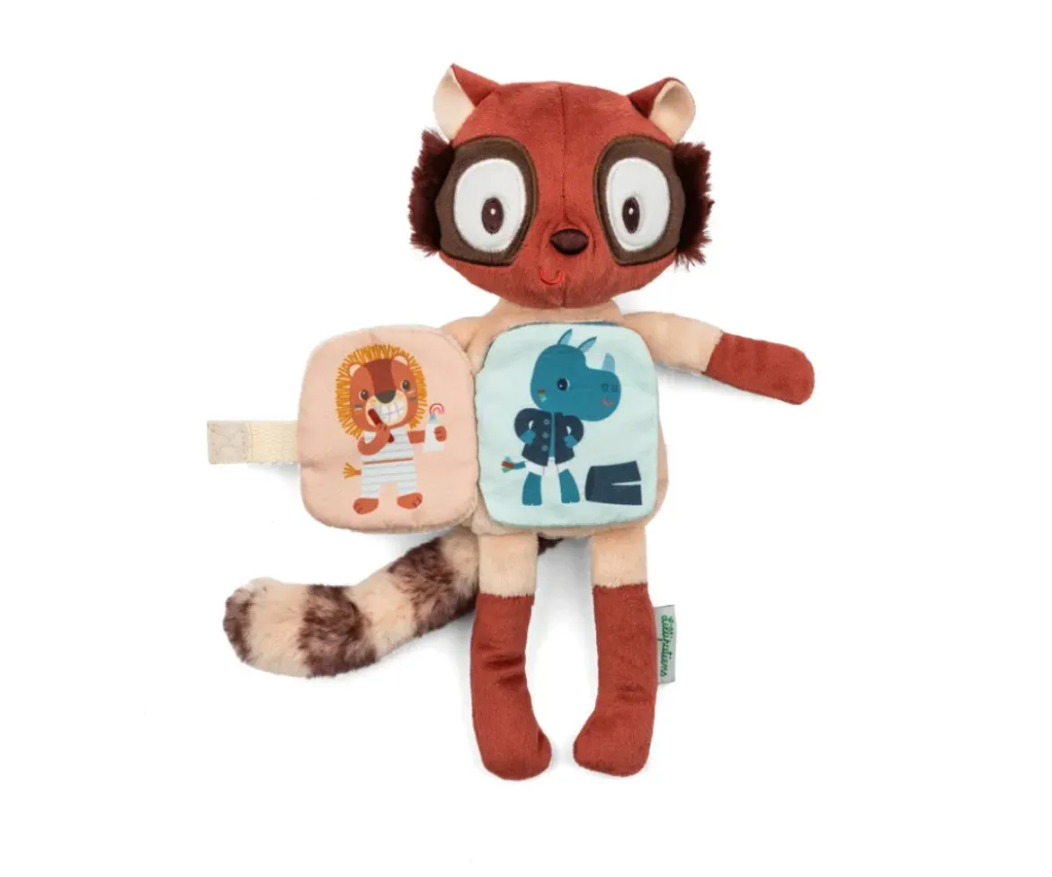 Libro de Tela y Peluche Fosforescente Elvis El Lémur