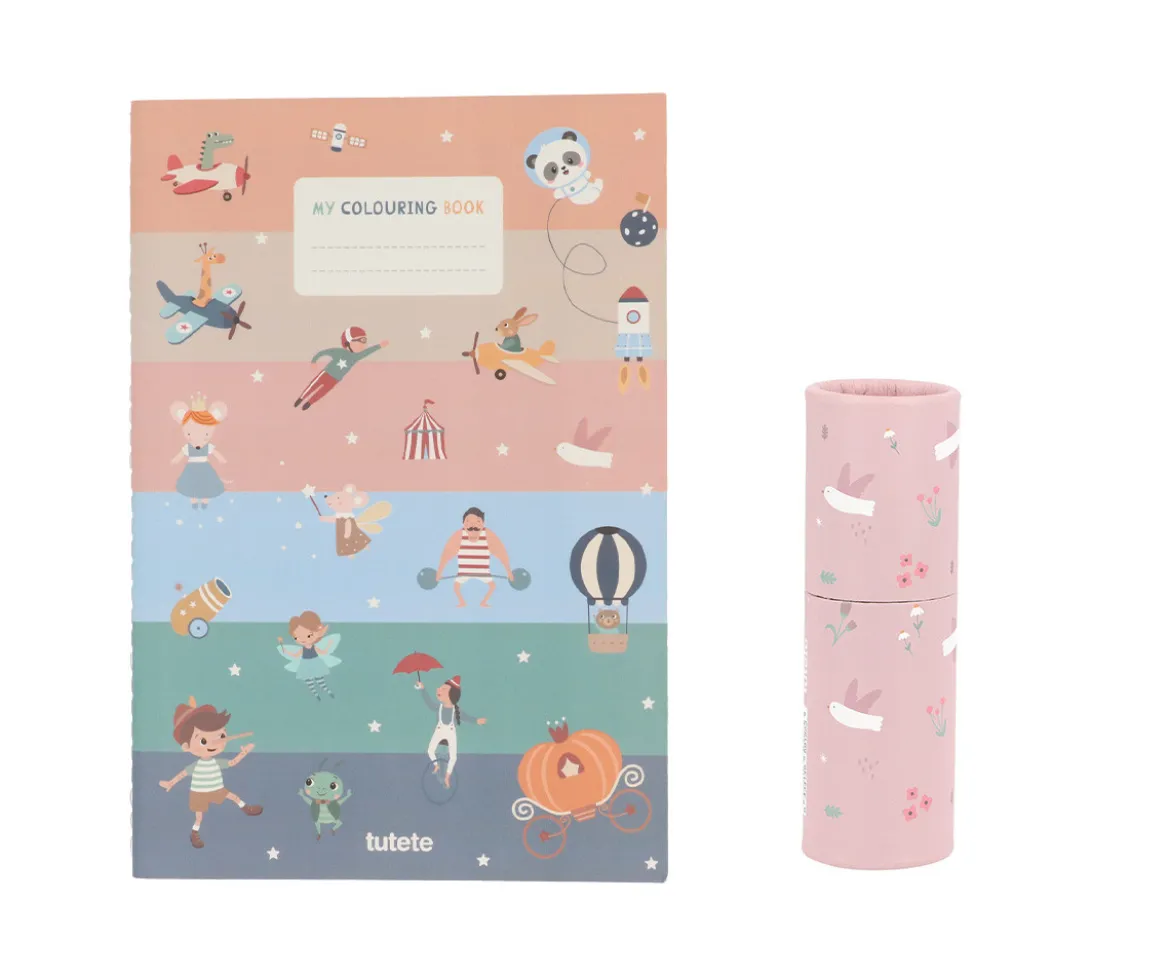 Libro para Colorear + Tubo de Lápices Blossom Birds