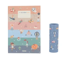 Libro para Colorear + Tubo de Lápices Planes