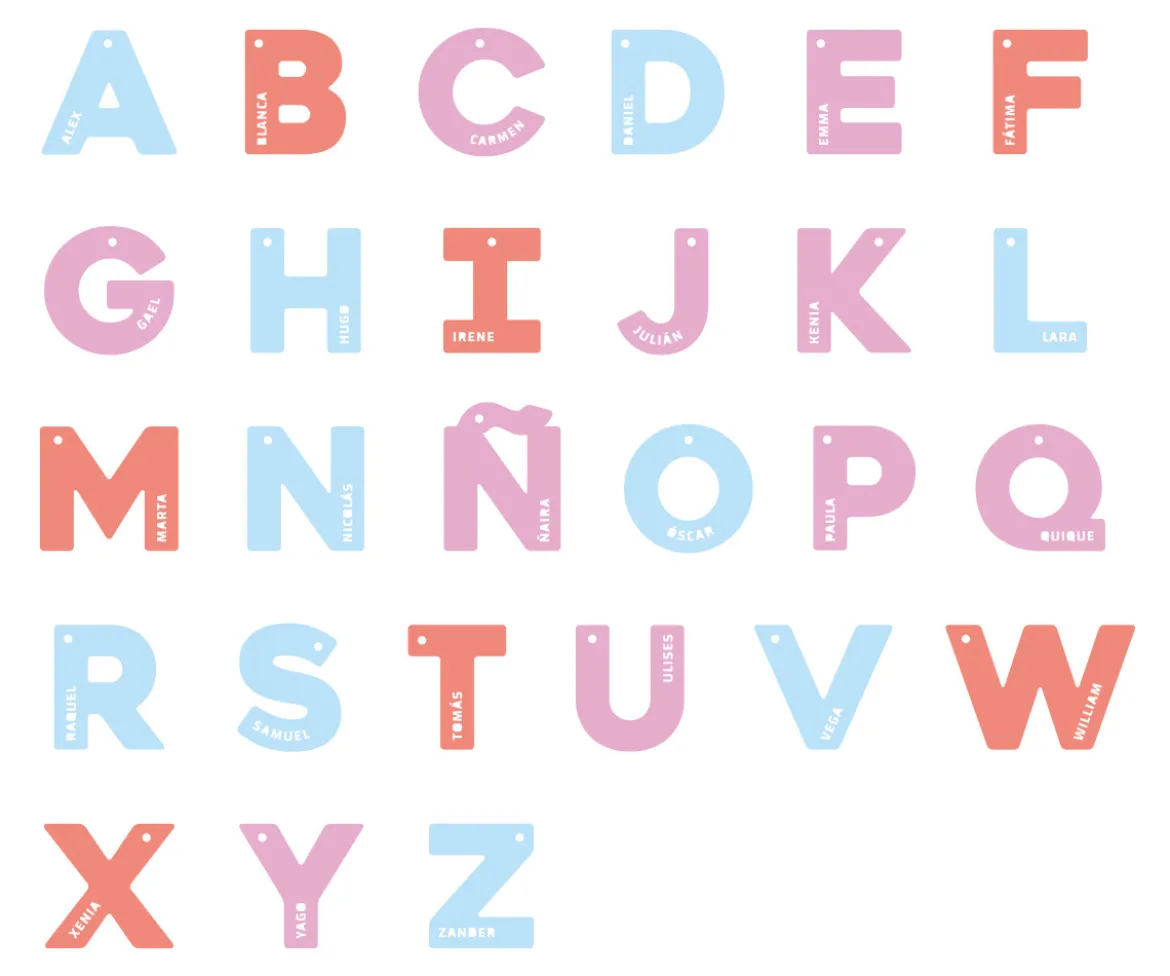 Llavero Metacrilato Letra Personalizable Color Mix